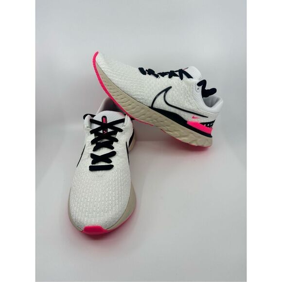 Nike React Infinity Run FK 3 White Hyper Pink Mens Size 12 Black DH5392-101 - Picture 1 of 5